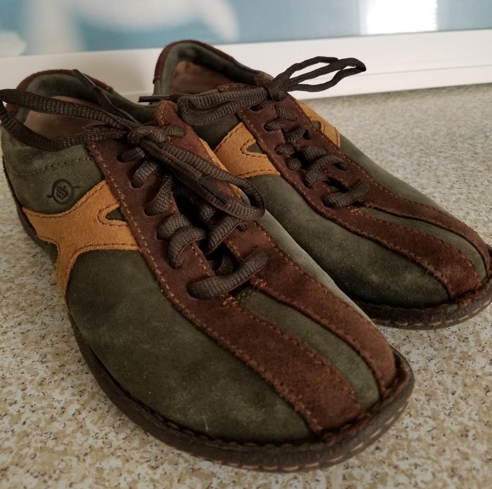 Born Suede Retro-Style Sneakers